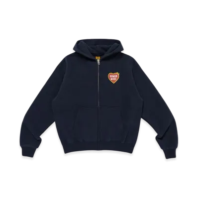 HUMAN MADE Zip-Up Heart Hoodie "Navy"