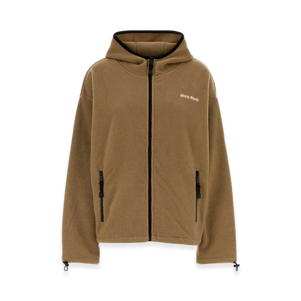 MIU MIU Women's Pile Oversize Sweatshirt "Camel"