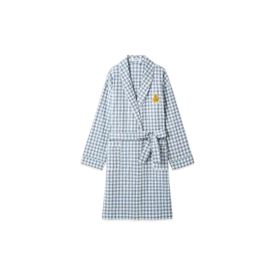GELATO PIQUE x Homme Gingham Check Gown "Blue"