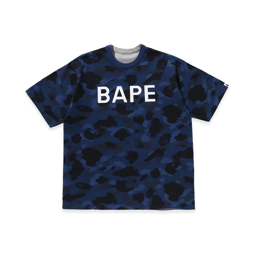 A BATHING APE Reversible Tee "Navy"