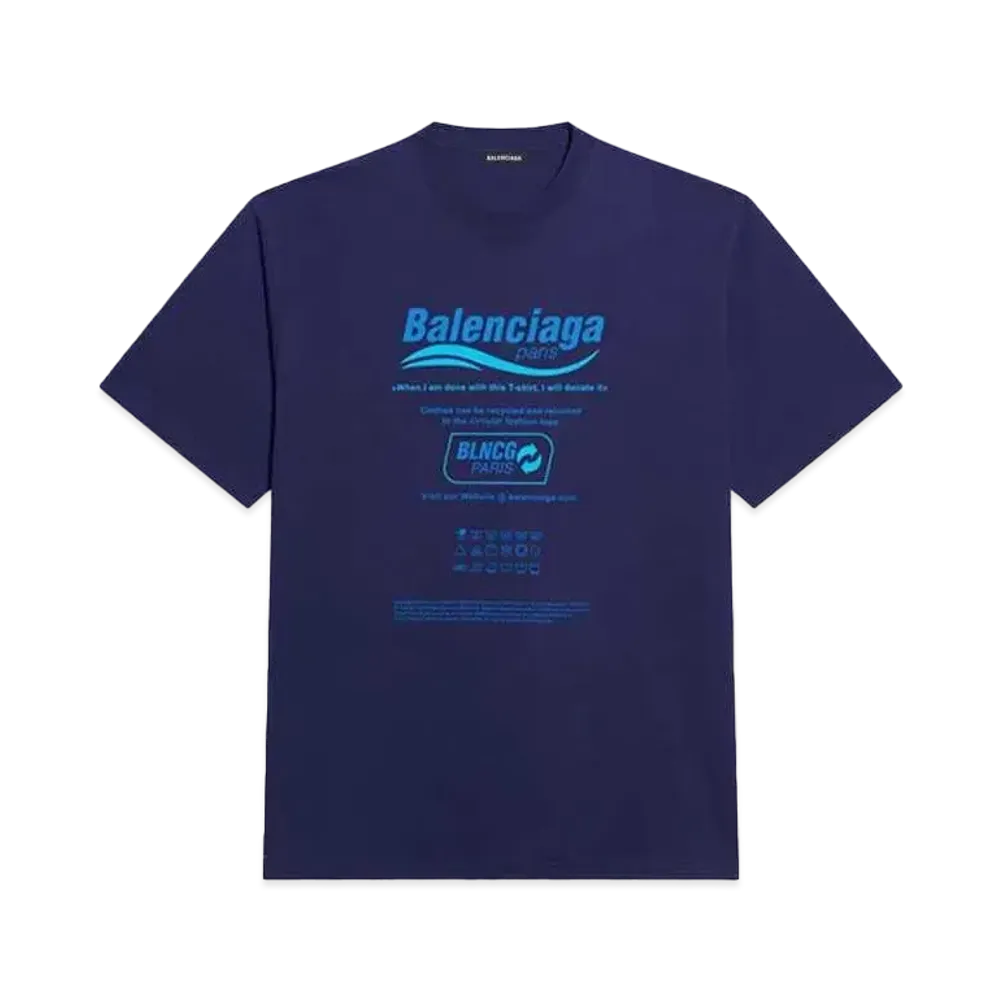 BALENCIAGA Dry Cleaning Boxy T-shrit "Blue"