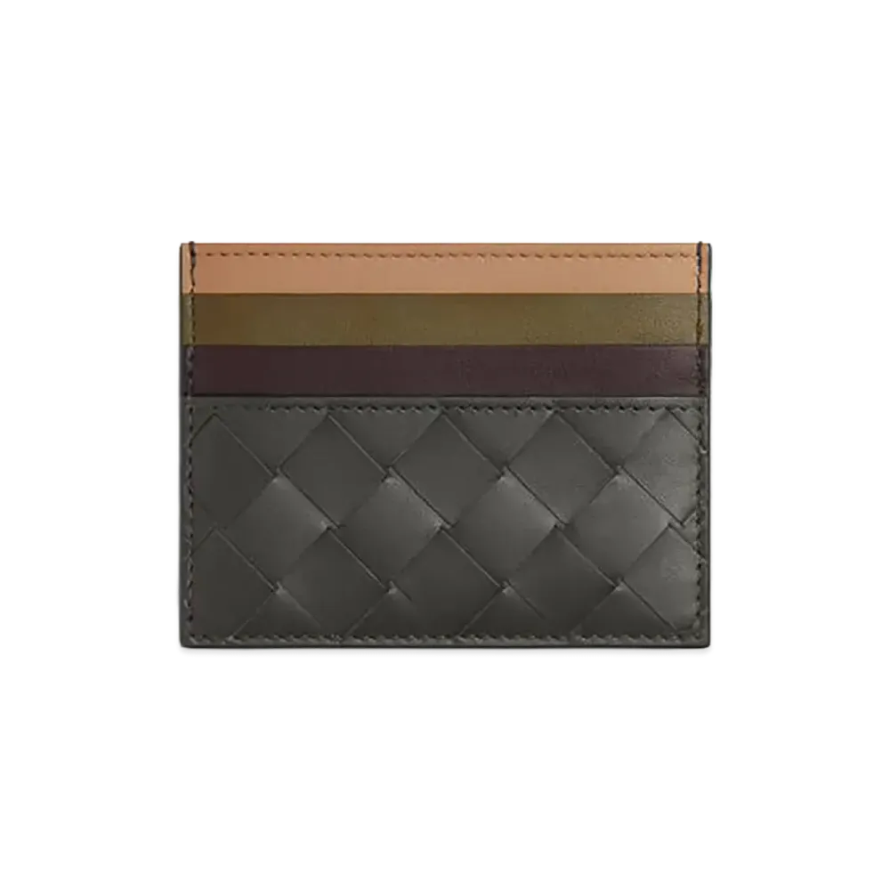 Bottega Veneta Intrecciato Credit Card Case "Graphite/Rainbow"