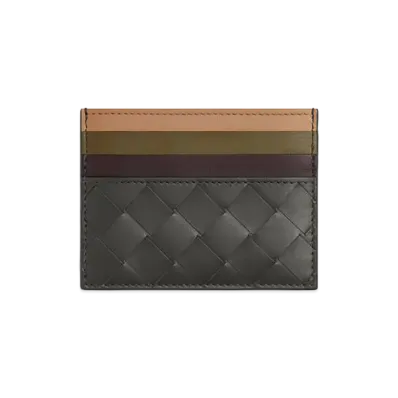 Bottega Veneta Intrecciato Credit Card Case "Graphite/Rainbow"
