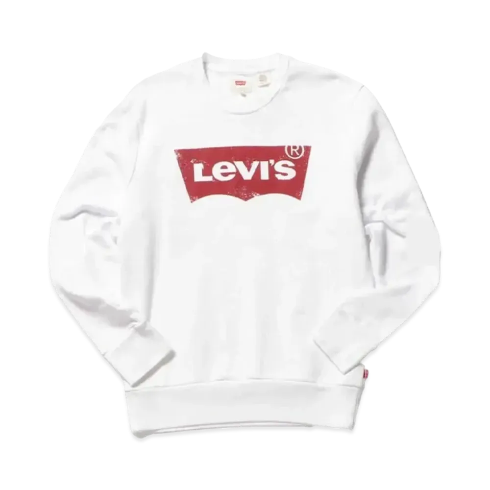 Levi's Crew Neck Sweatshirt White Graphic "Natural"