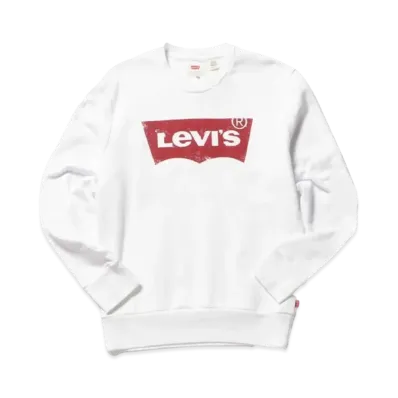 Levi's Crew Neck Sweatshirt White Graphic "Natural"