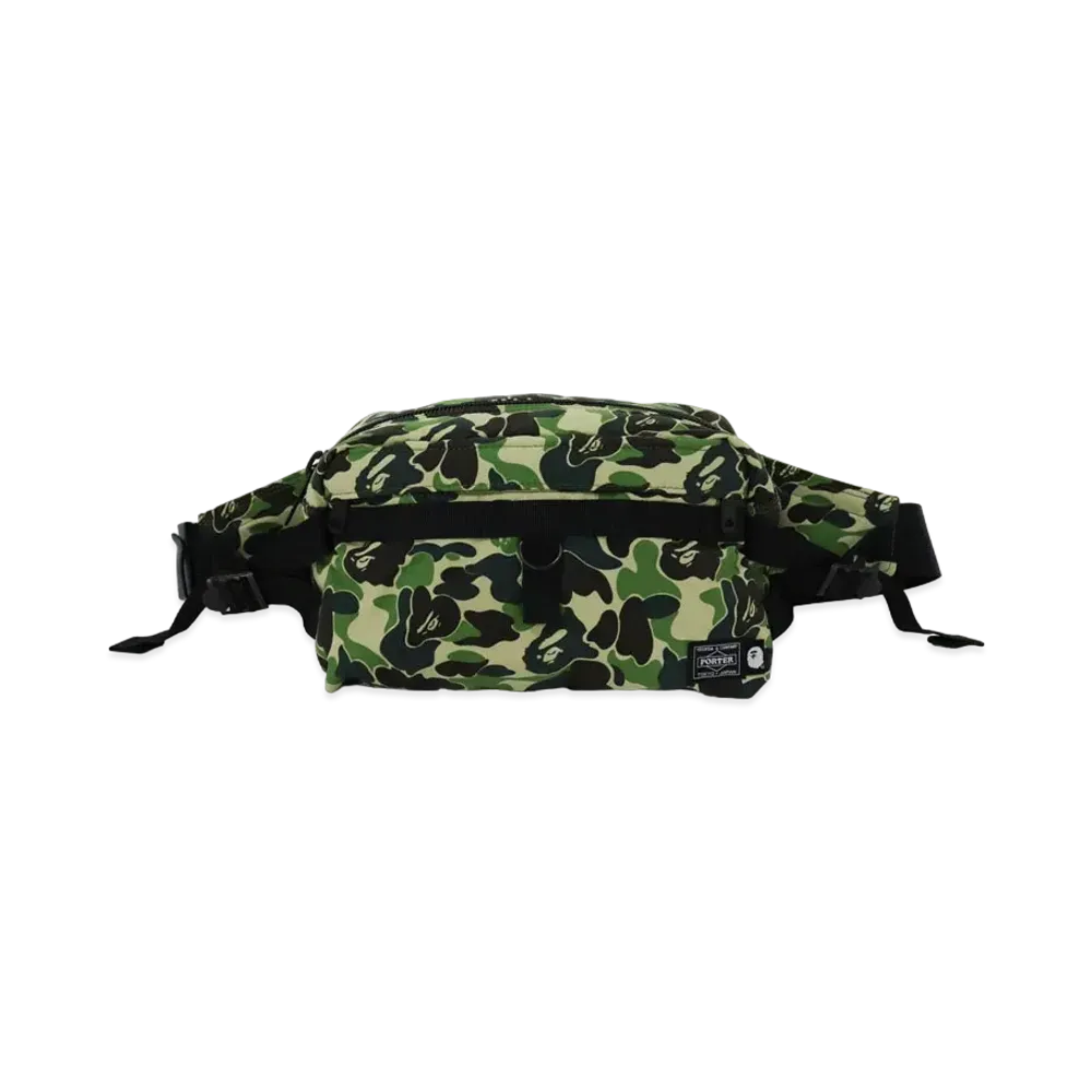 A BATHING APE PORTER ABC CAMO WAIST BAG "Green"