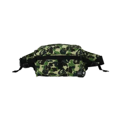 A BATHING APE PORTER ABC CAMO WAIST BAG "Green"