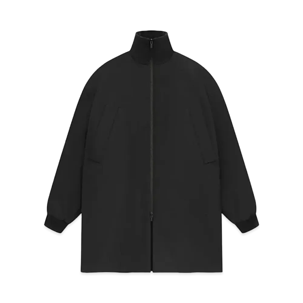 FEAR OF GOD ESSENTIALS Weighted Twill Filled Car Coat "Black"