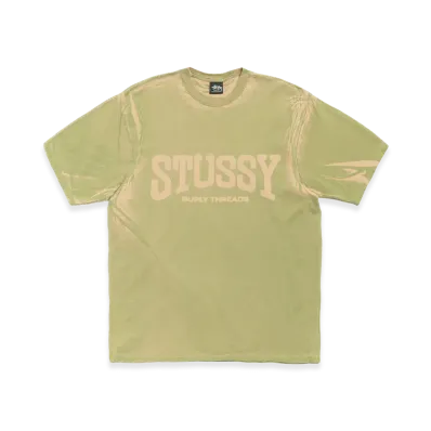 Stussy Burly Stone Washed Tee "Khaki"
