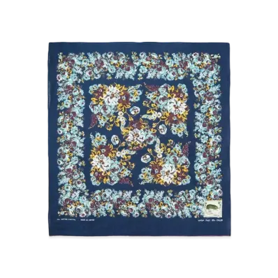 KAPITAL Selvage Bandanna "Navy"