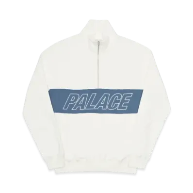 PALACE Half Way Track Top "White Blue"
