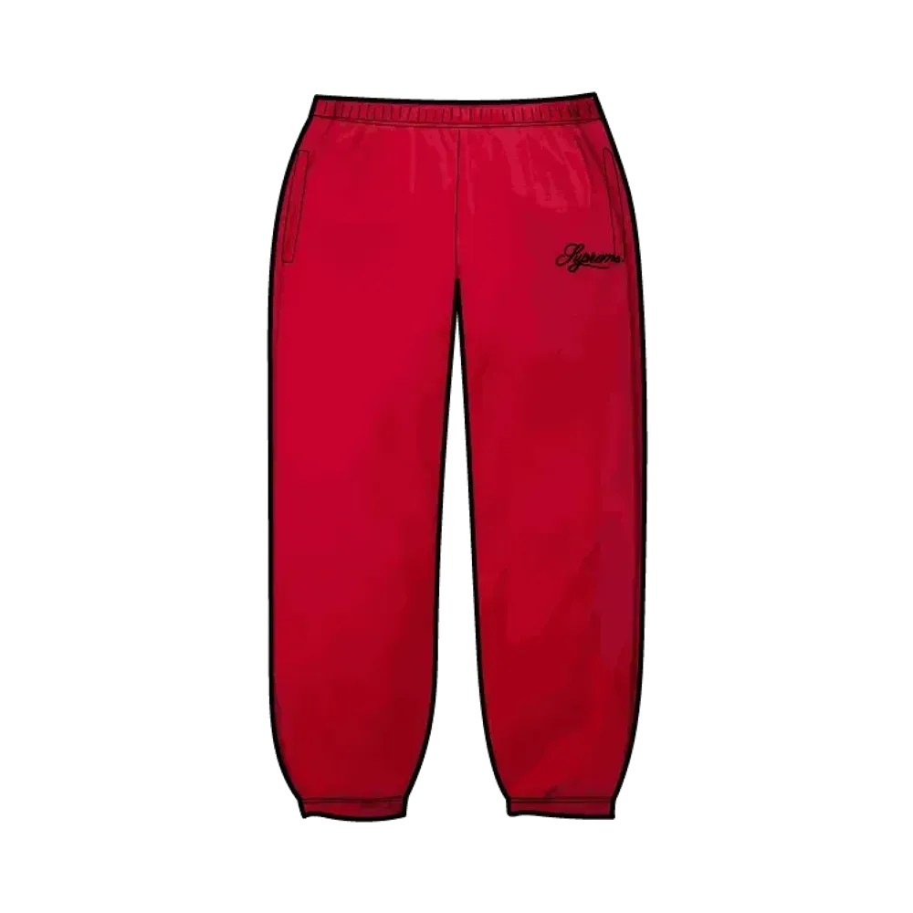 Supreme Velour Mesh Track Pant "Red"