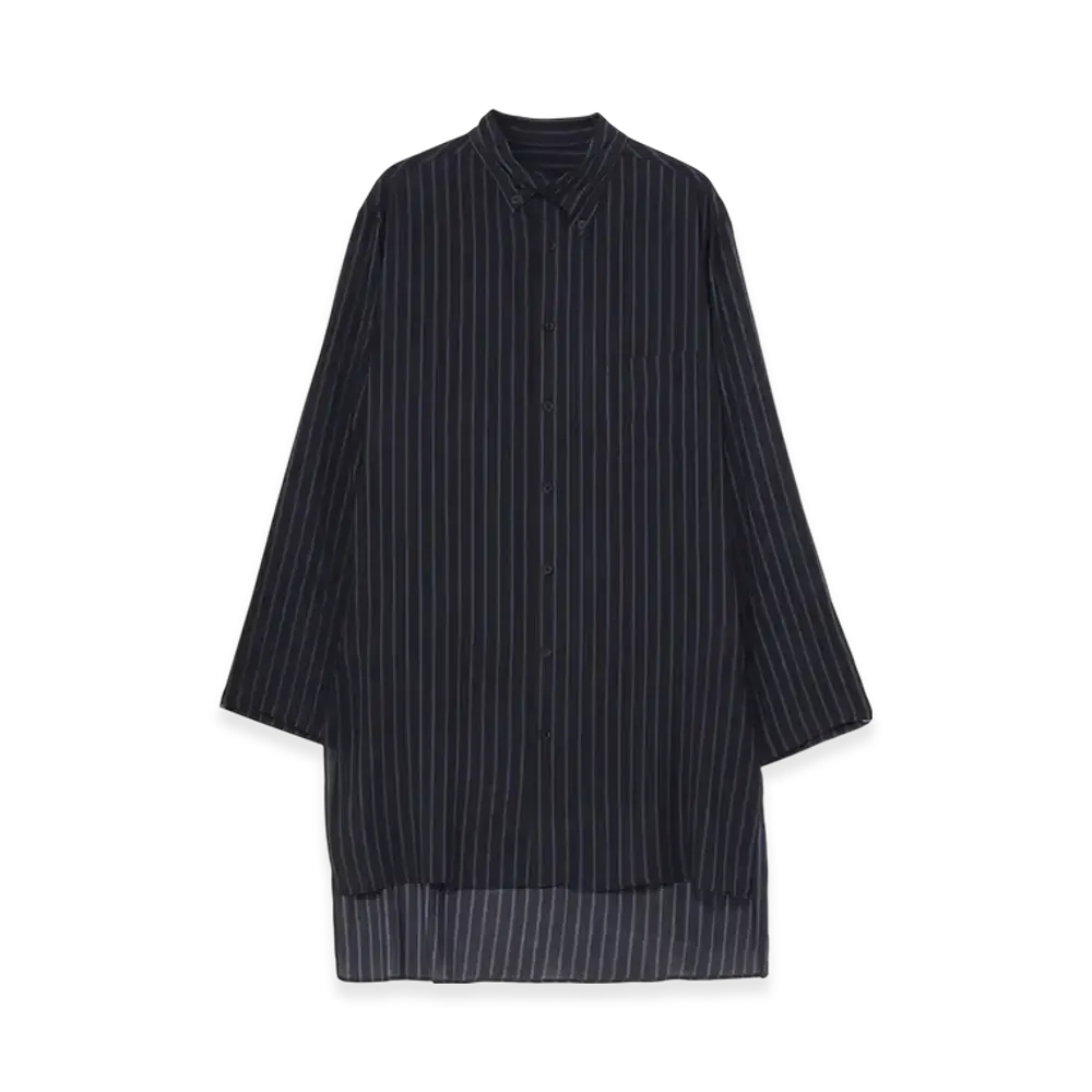 Yohji Yamamoto POUR HOMME Piece Unique/Aoyama ST Pattern Asymmetry Collar Blouse "Black"