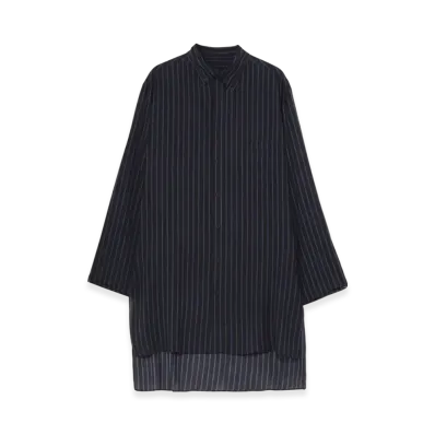 Yohji Yamamoto POUR HOMME Piece Unique/Aoyama ST Pattern Asymmetry Collar Blouse "Black"