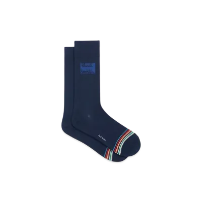 Paul Smith Jacquard Logo Socks "Navy"