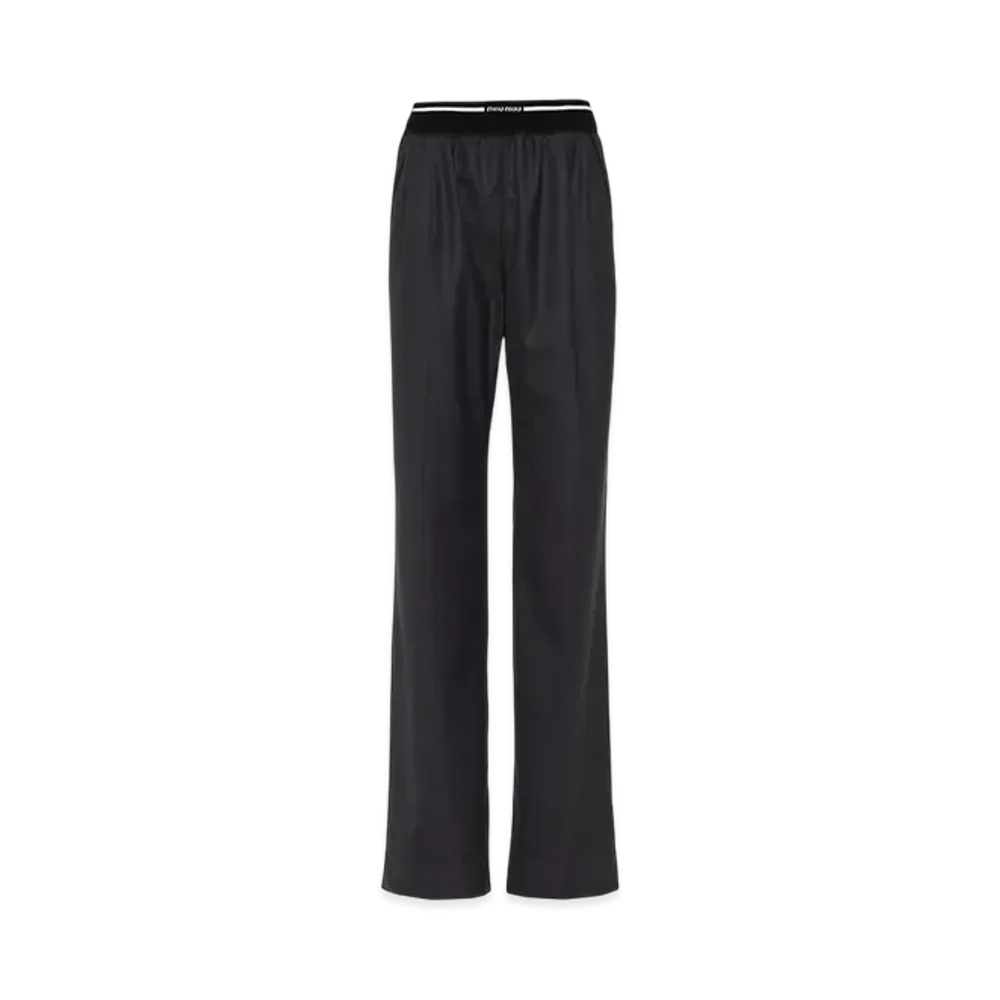 MIU MIU Women's Glen Plaid Pants "Slate Gray"