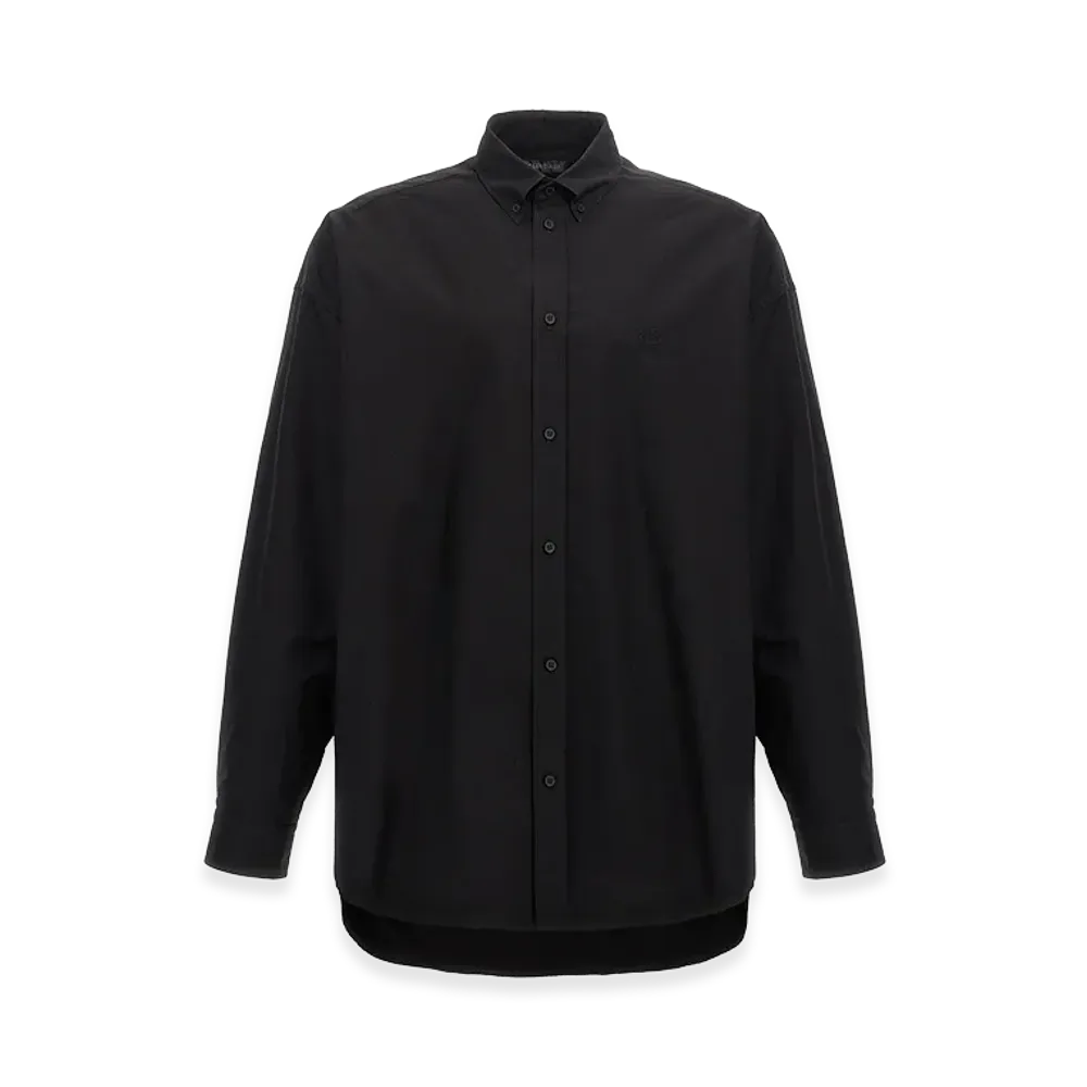 BALENCIAGA Logo Embroidery Shirt "Black"