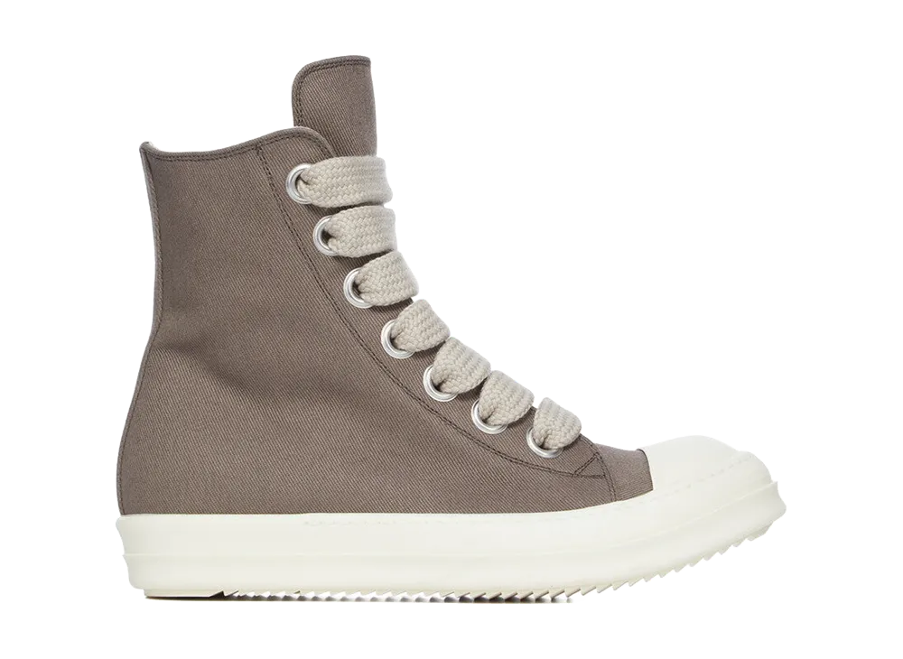 Rick Owens DRKSHDW FW26 Tower Jumbolace Sneaks 13oz Overdyed Denim "Dust/Milk"