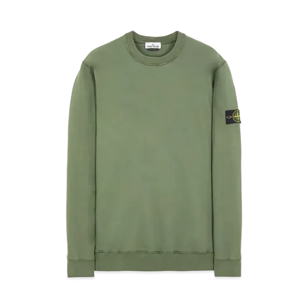 Stone Island 63020 BRUSHED COTTON FLEECE "Sage Green"