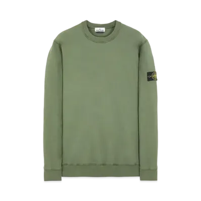 Stone Island 63020 BRUSHED COTTON FLEECE "Sage Green"