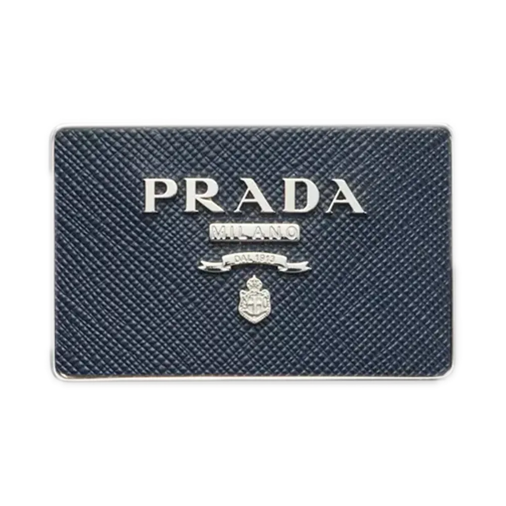 PRADA Metal Belt Buckle "Navy"