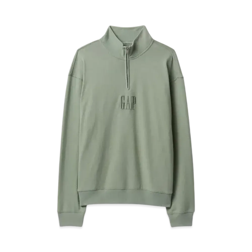 GAP Vintage Soft Half Zip Up Sweat Trainer "Gasoline Green"
