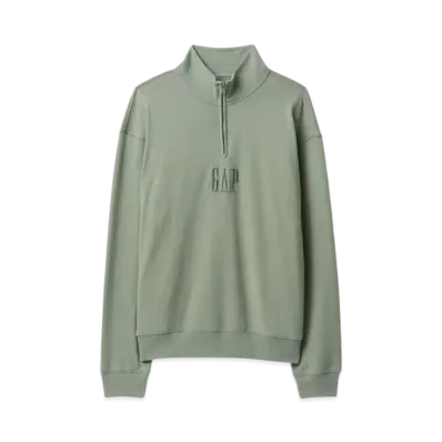GAP Vintage Soft Half Zip Up Sweat Trainer "Gasoline Green"