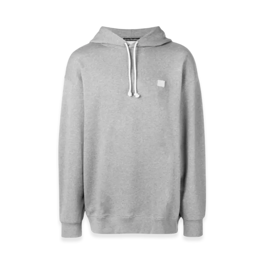 Acne Studios Farrin Face Oversized Hooded Sweatshirt "Light Grey Melange"