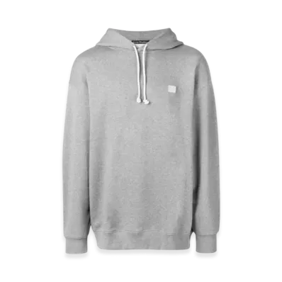 Acne Studios Farrin Face Oversized Hooded Sweatshirt "Light Grey Melange"