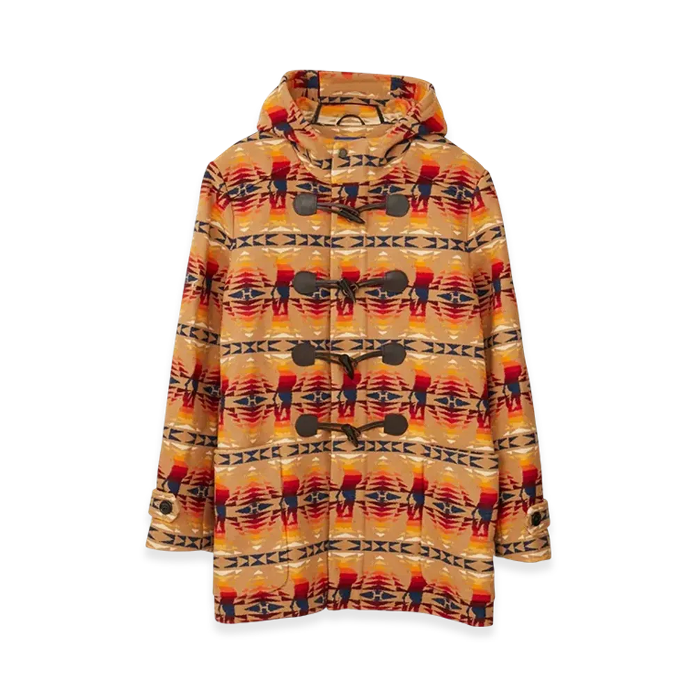 HYSTERIC GLAMOUR Pendleton x Hys Times All-Over Print Duffle Coat "Beige"