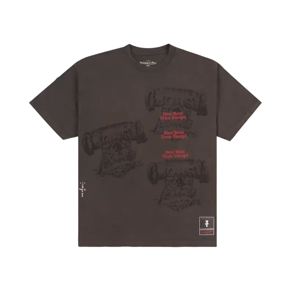 Travis Scott x M&N x University Of Georgia Seal Tee "Brown"