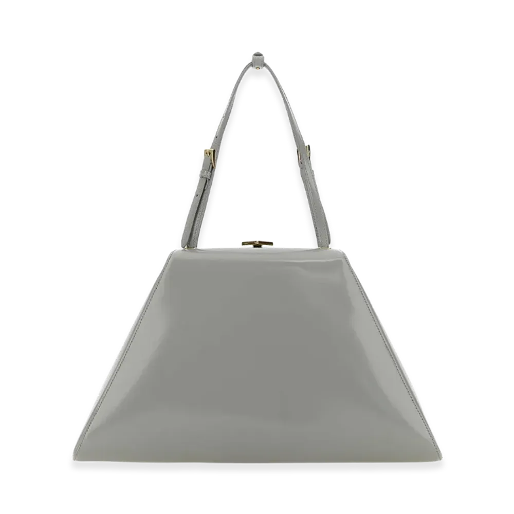 PRADA Women's Leather Handbag "Light Gray"