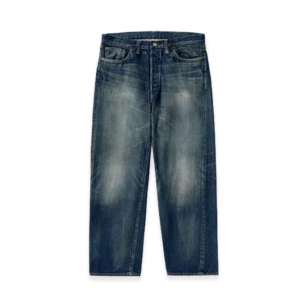 A.PRESSE Vintage Washed Straight Denim Pants "Indigo"