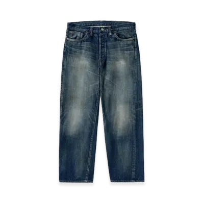 A.PRESSE Vintage Washed Straight Denim Pants "Indigo"