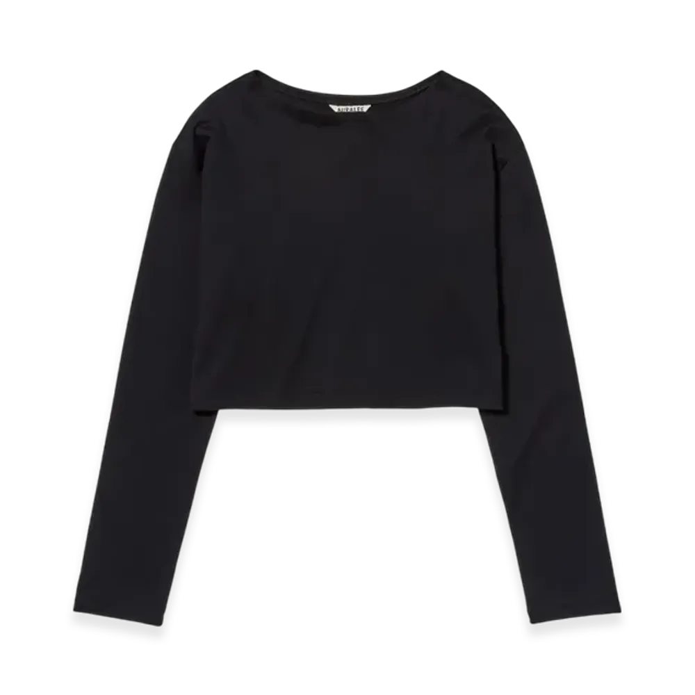 AURALEE Pima Cotton Jersey Boat Neck P/O "Black"