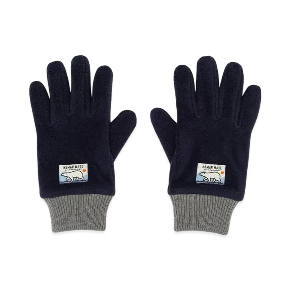 HUMAN MADE Fleece Gloves "Navy"