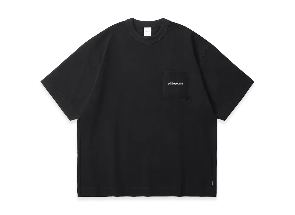 plllllleeeasse Binding Short Sleeve Pocket Tee "Black"