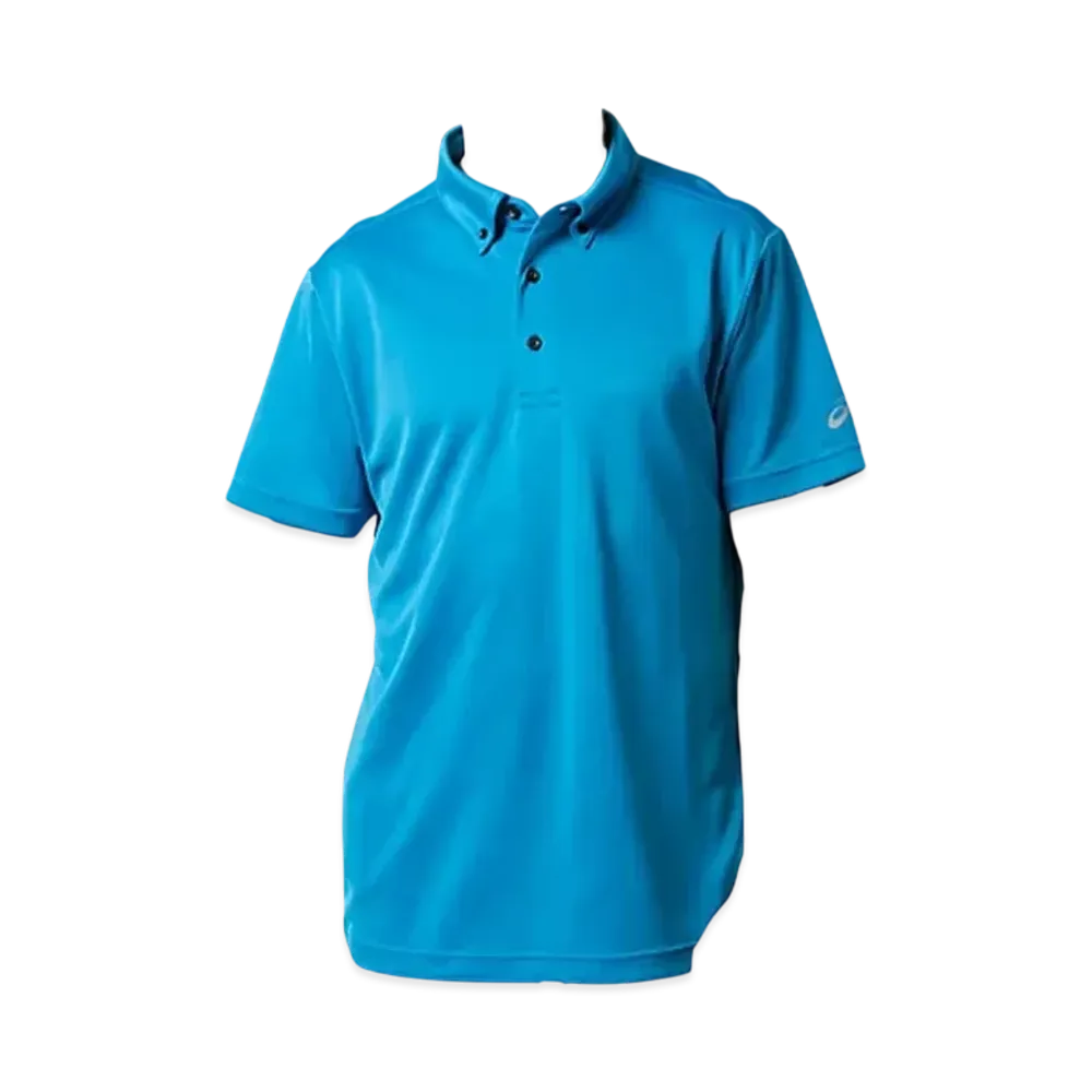 Asics Button Down Polo Shirt "Turquoise Blue"