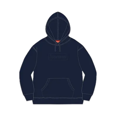 Supreme Box Logo Hooded Sweatshirt "Navy" (14FW)