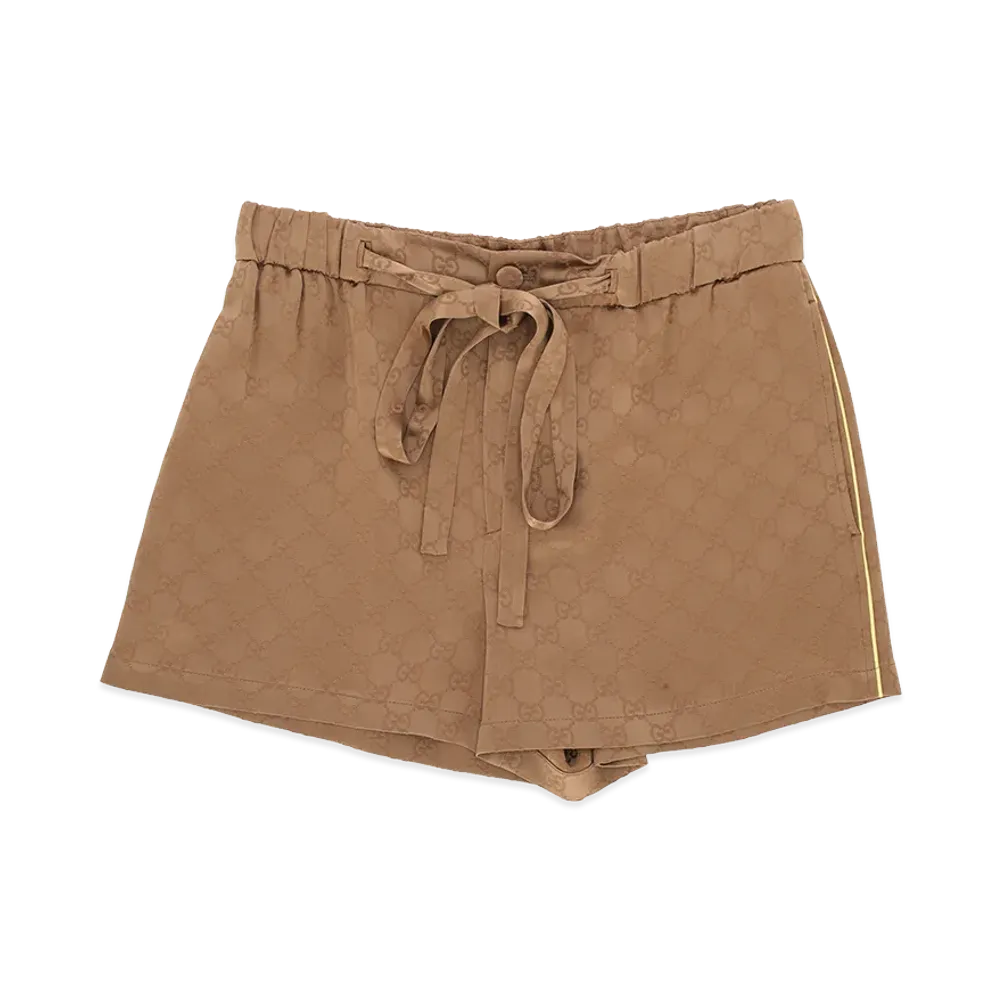 GUCCI Women's Satin Shorts GG "Printed"