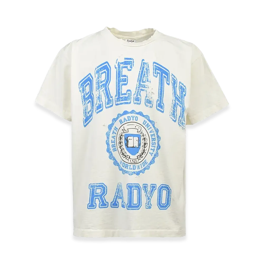 BREATH x Rad Yo! Collegiate Tee "Cream"