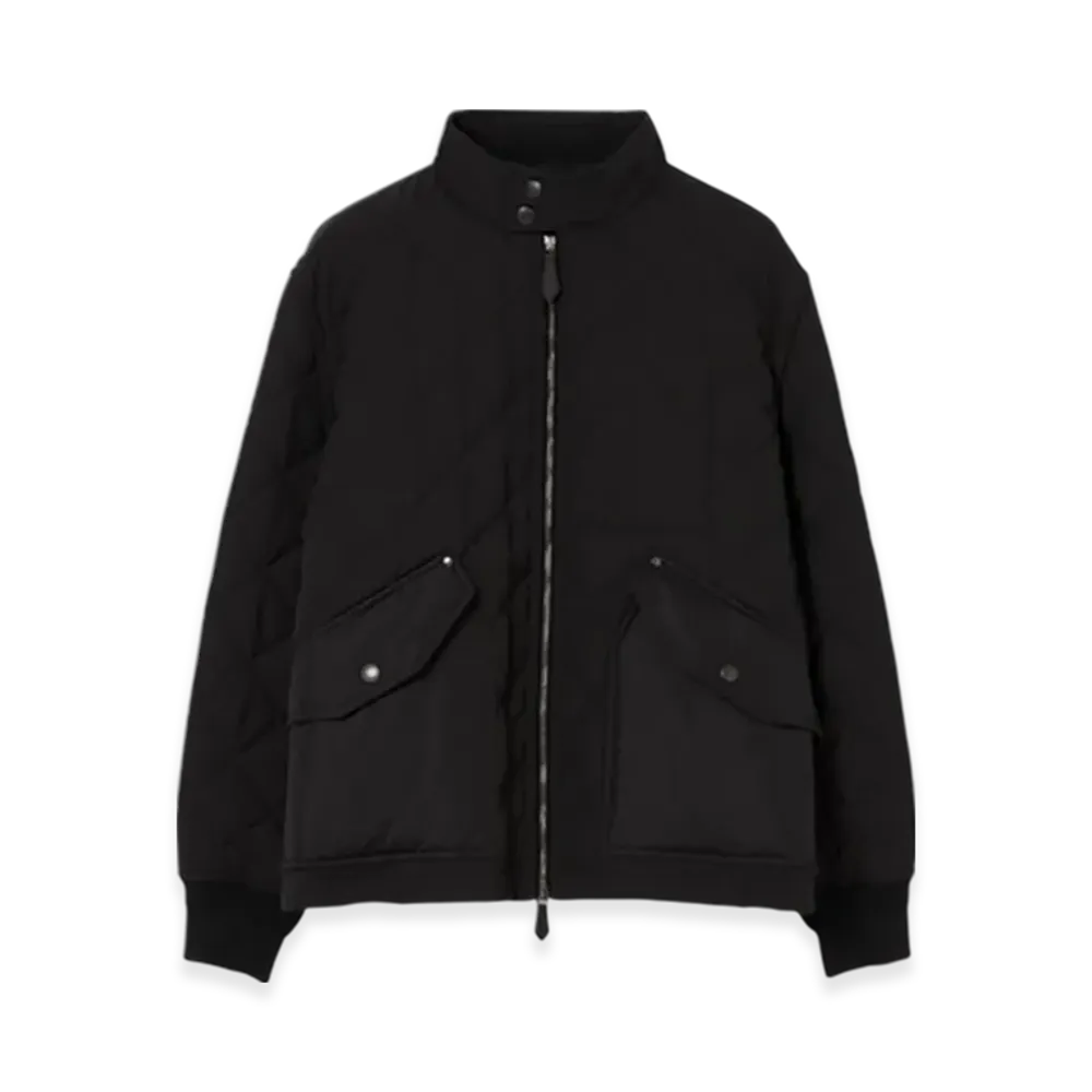 Burberry Quilting Thermoregulated Harrington Jacket "Black"
