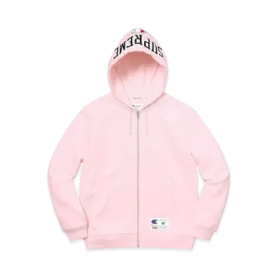 Supreme x Champion Arc Logo Zip Up Sweat "Light Pink"
