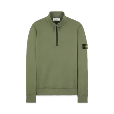 Stone Island 61920 BRUSHED COTTON FLEECE "Sage Green"