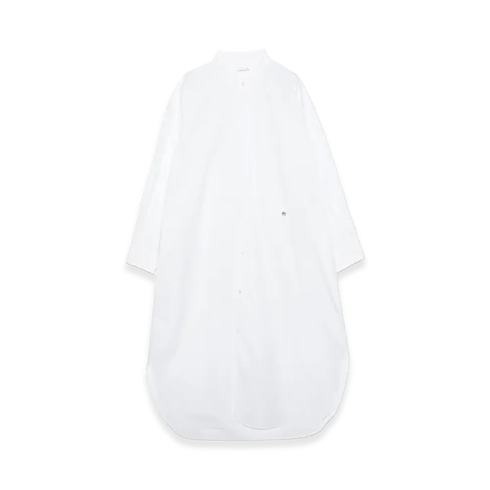 nanamica Band Collar Wind Shirt Dress "Off White"