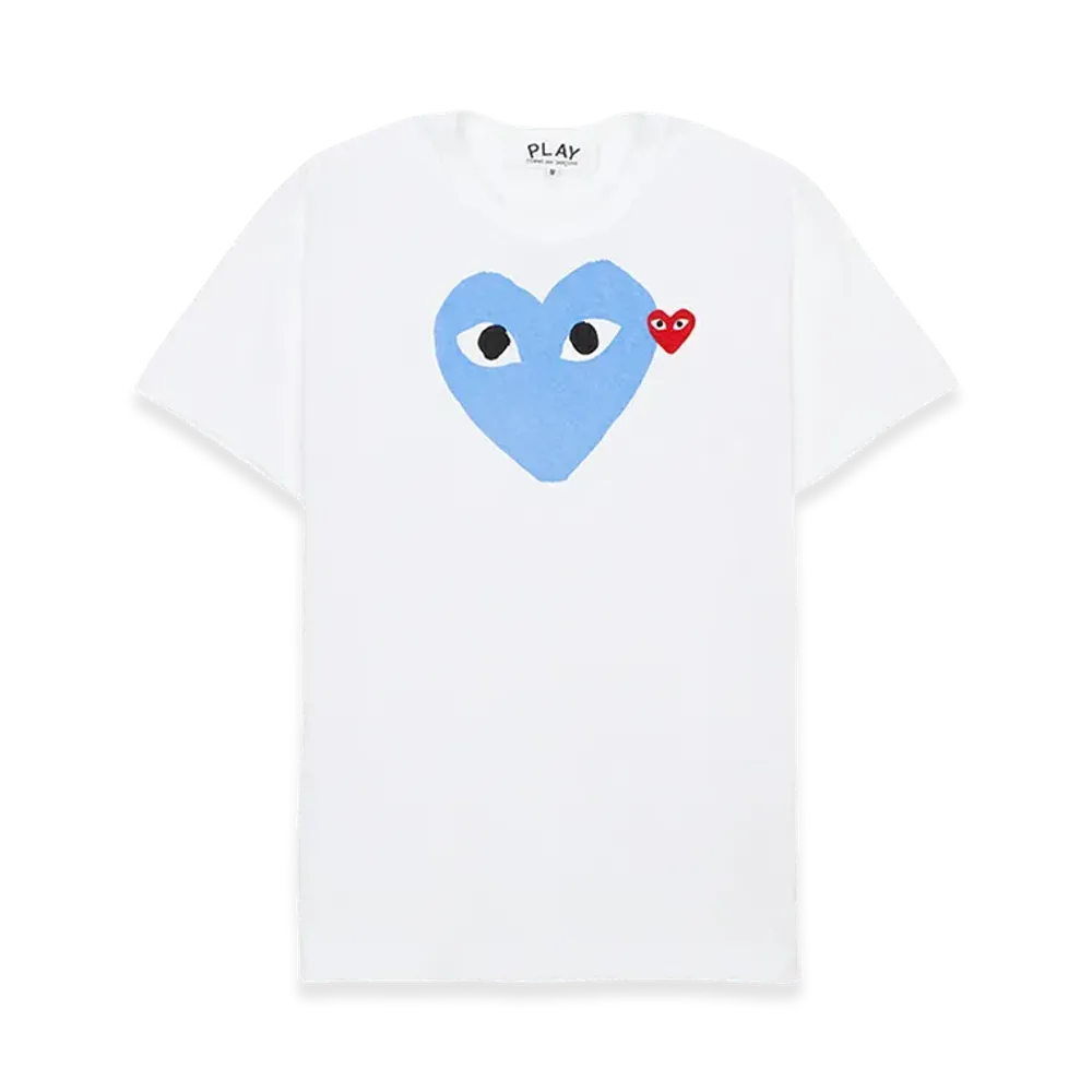 PLAY COMME des GARCONS Women's T-Shirts "White/Light Blue"