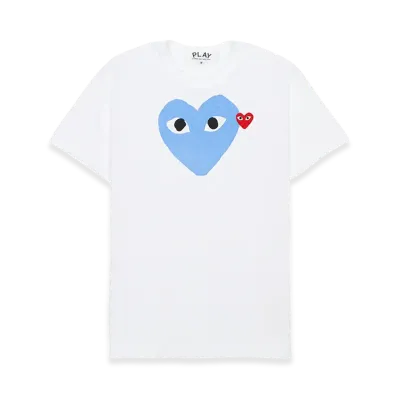 PLAY COMME des GARCONS Women's T-Shirts "White/Light Blue"