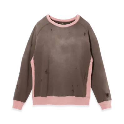 NEEDLES 2-Tone C/N Sweat Shirt - F.Terry "Brown"