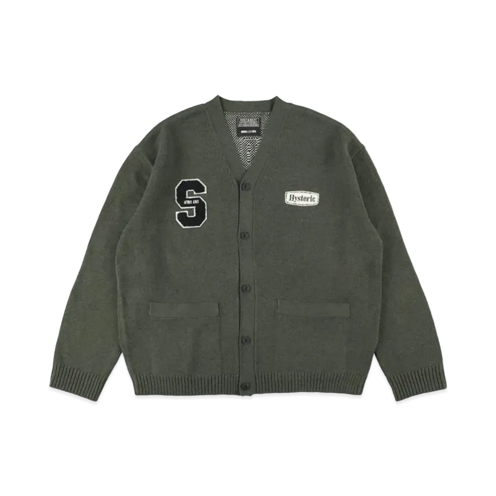 WIND AND SEA x HYSTERIC GLAMOUR Knit Cardigan "Camo"