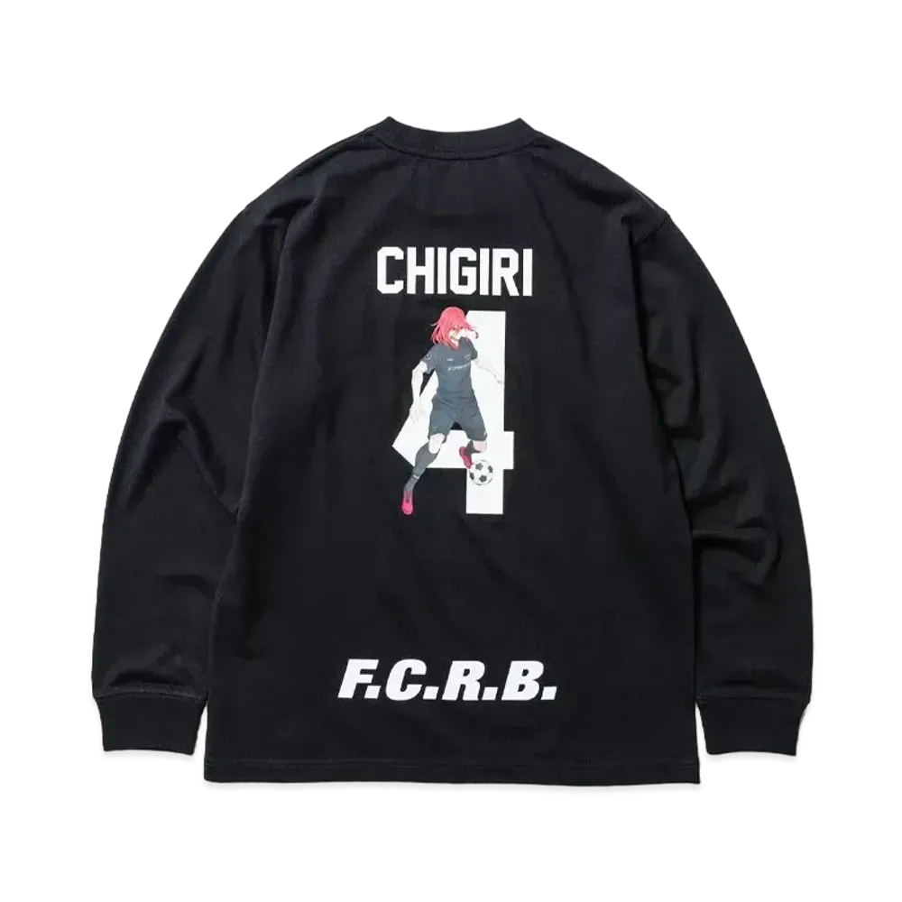 F.C.Real Bristol x BLUE LOCK L/S Tee CHIGIRI "Black"